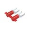 Panduit Fork Terminal, #6 Stud Size, 18 AWG, 600 V, Vinyl Insulated, Red, Crimp Termination Only, 3000 PK PV18-6FFB-3K - alternate 2